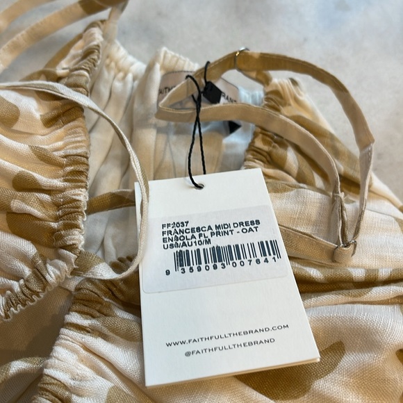 FAITHFULL THE BRAND FRANCESCA LINEN MIDI DRESS - Picture 12 of 12
